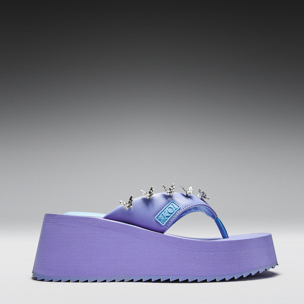 KOI Daydreamer Flatform Thong Sandals-Lilac