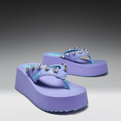 KOI Daydreamer Flatform Thong Sandals-Lilac