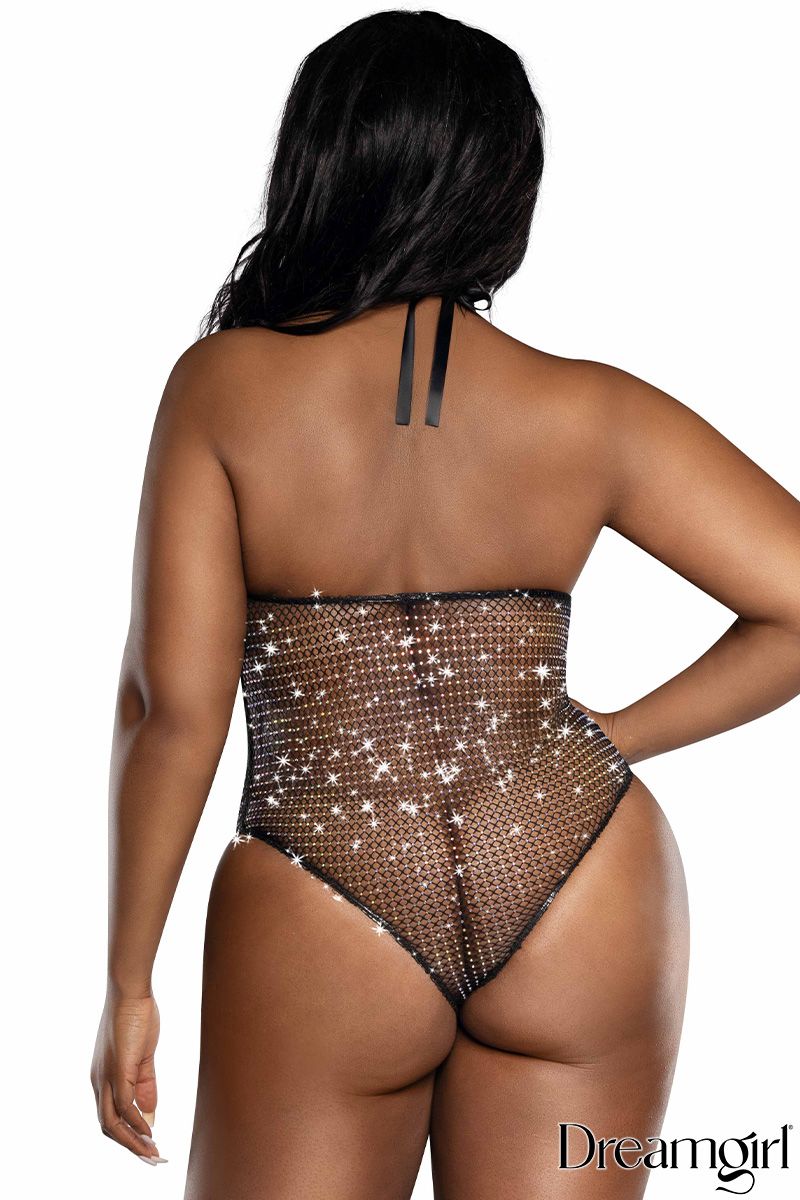 Fishnet Rhinestone Teddy