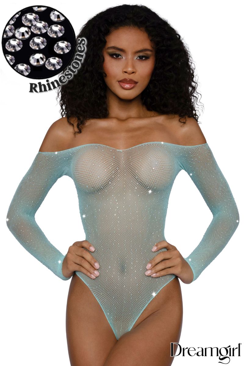 Dreamgirl Rhinestone Fishnet Teddy