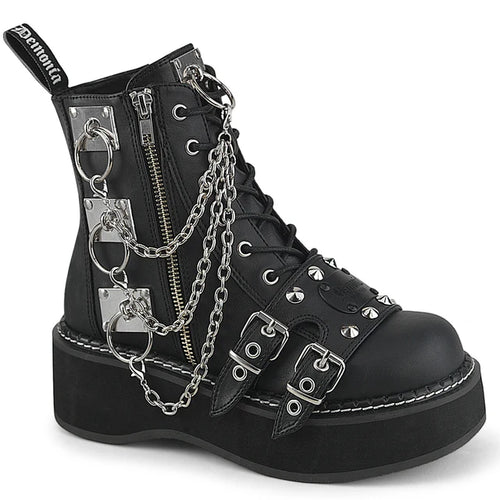 Demonia Emily-57 – Goth Platform Ankle Boots | Shoefreaks.ca
