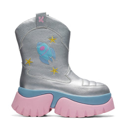 A Fairytale Galaxy Space Boots - Silver-Size 8-Clearance