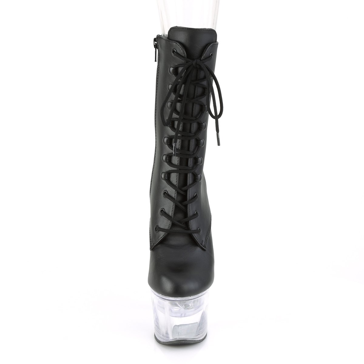 Pleaser Flashdance-1020-7-Black-Clear-Size 5-Clearance