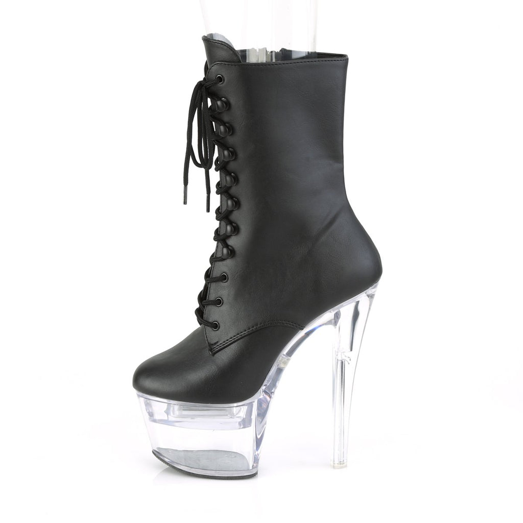Pleaser Flashdance-1020-7-Black-Clear-Size 5-Clearance