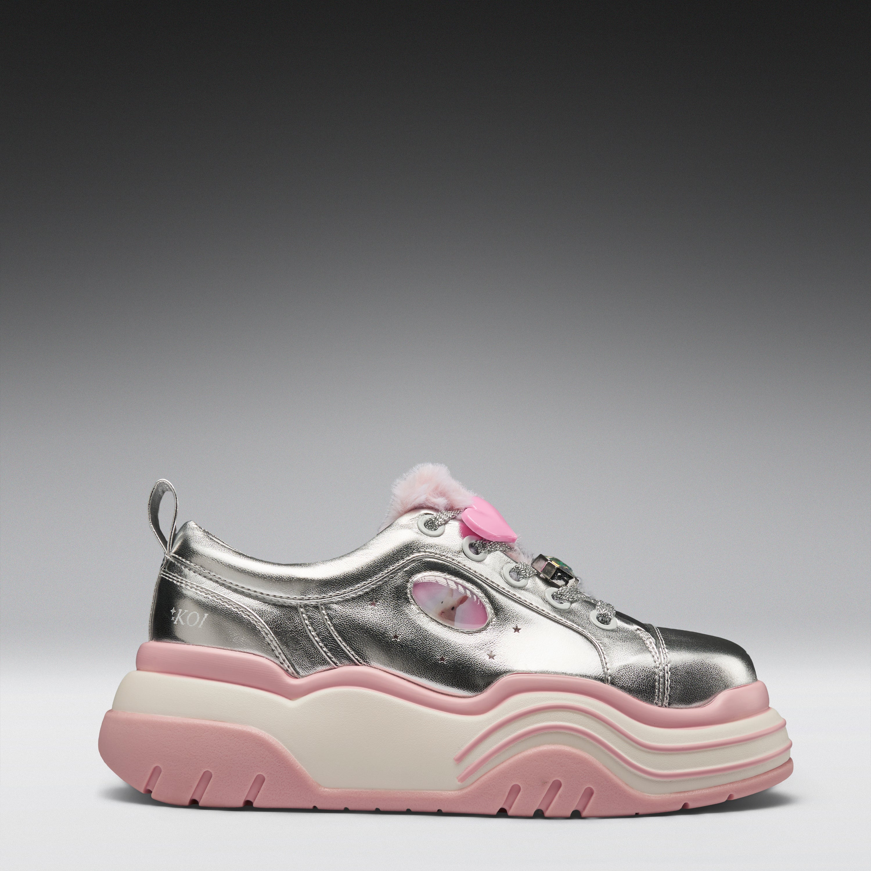 KOI Girlie Pop Chunky Trainers- Silver