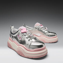 KOI Girlie Pop Chunky Trainers- Silver