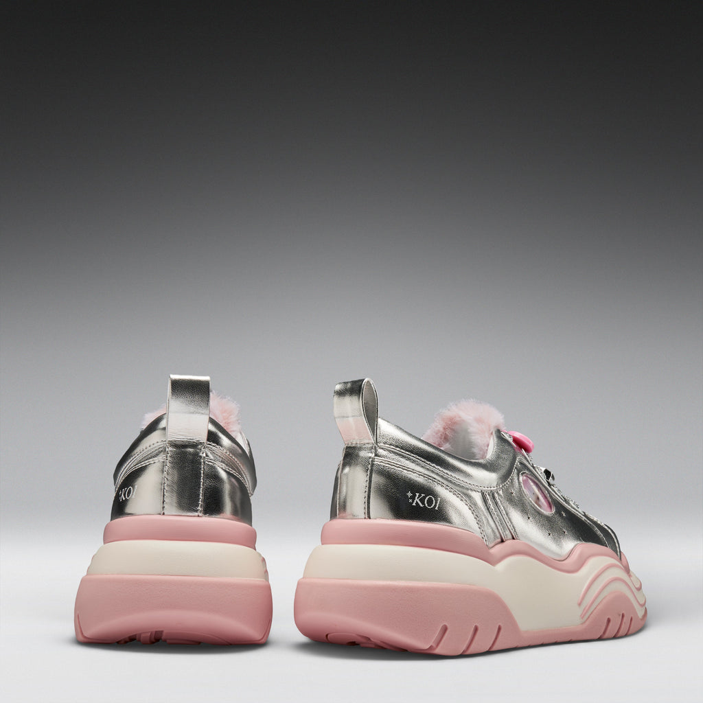 KOI Girlie Pop Chunky Trainers- Silver