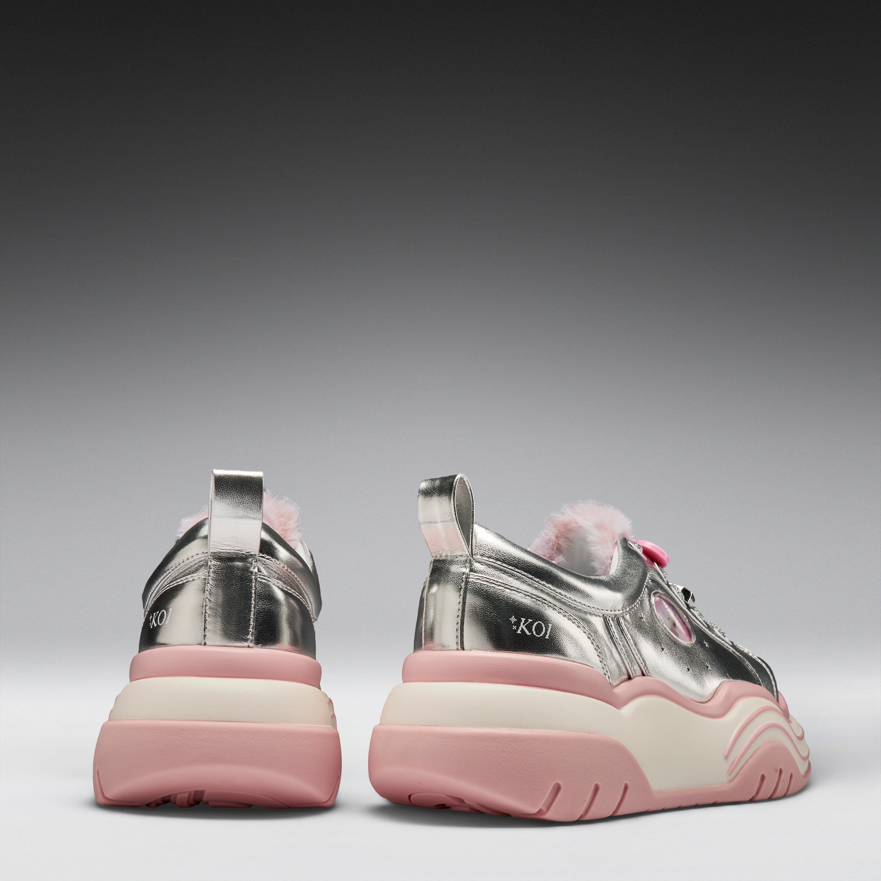 KOI Girlie Pop Chunky Trainers- Silver