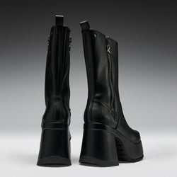 KOI Halcyon Chunky Heeled Boots-Black