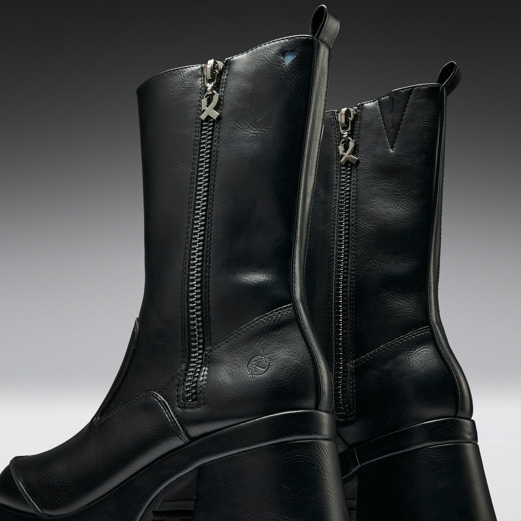 KOI Halcyon Chunky Heeled Boots-Black