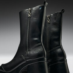 KOI Halcyon Chunky Heeled Boots-Black