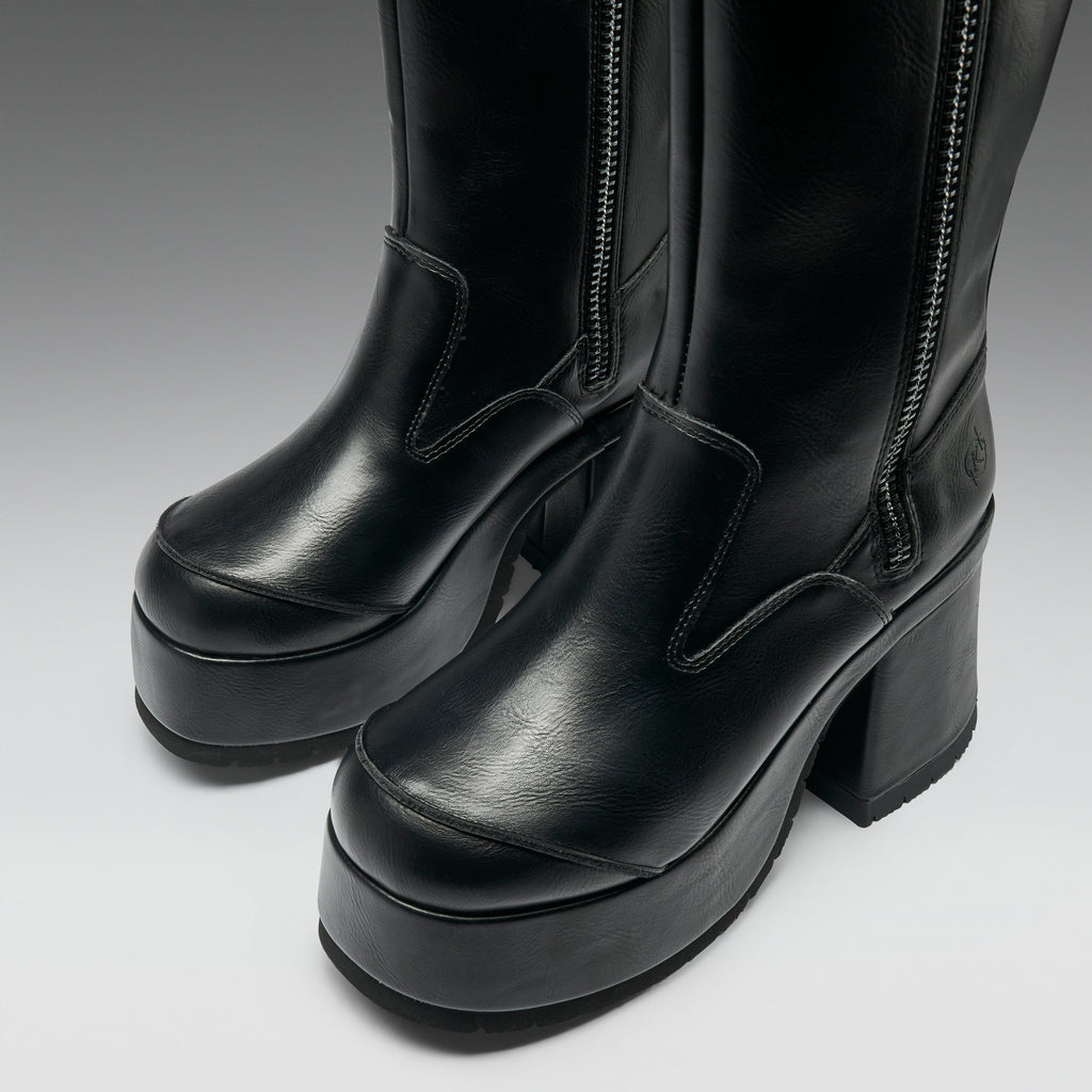 KOI Halcyon Chunky Heeled Boots-Black