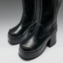 KOI Halcyon Chunky Heeled Boots-Black