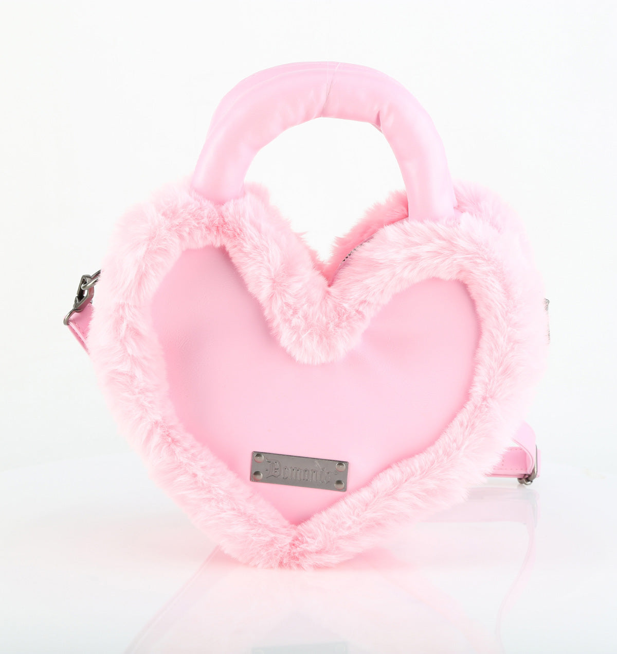 Demonia HB-631 Faux Fur Heart Shaped Purse
