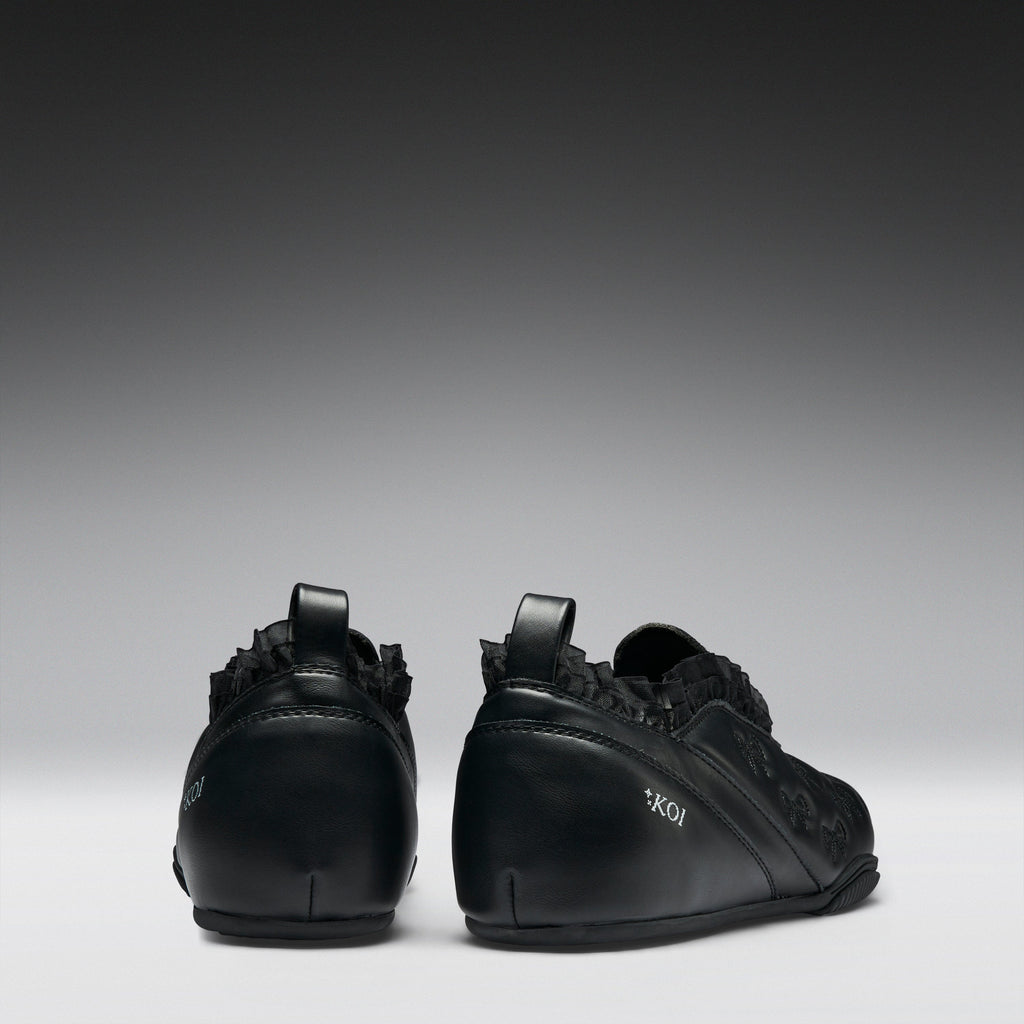 KOI Heartbreaker Sporty Slip On Shoes- Black