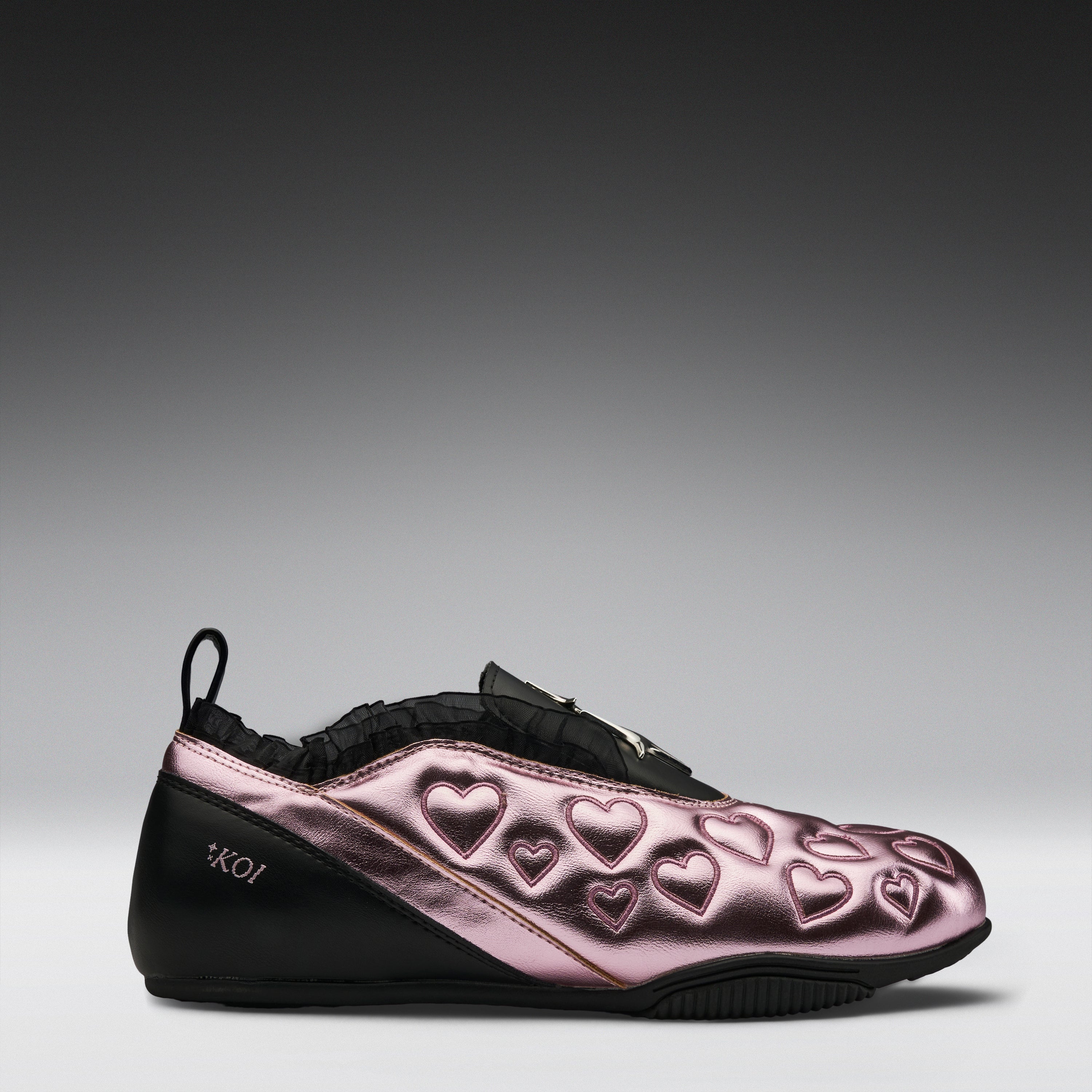 KOI Heartbreaker Sporty Slip On Shoes- Pink-Clearance