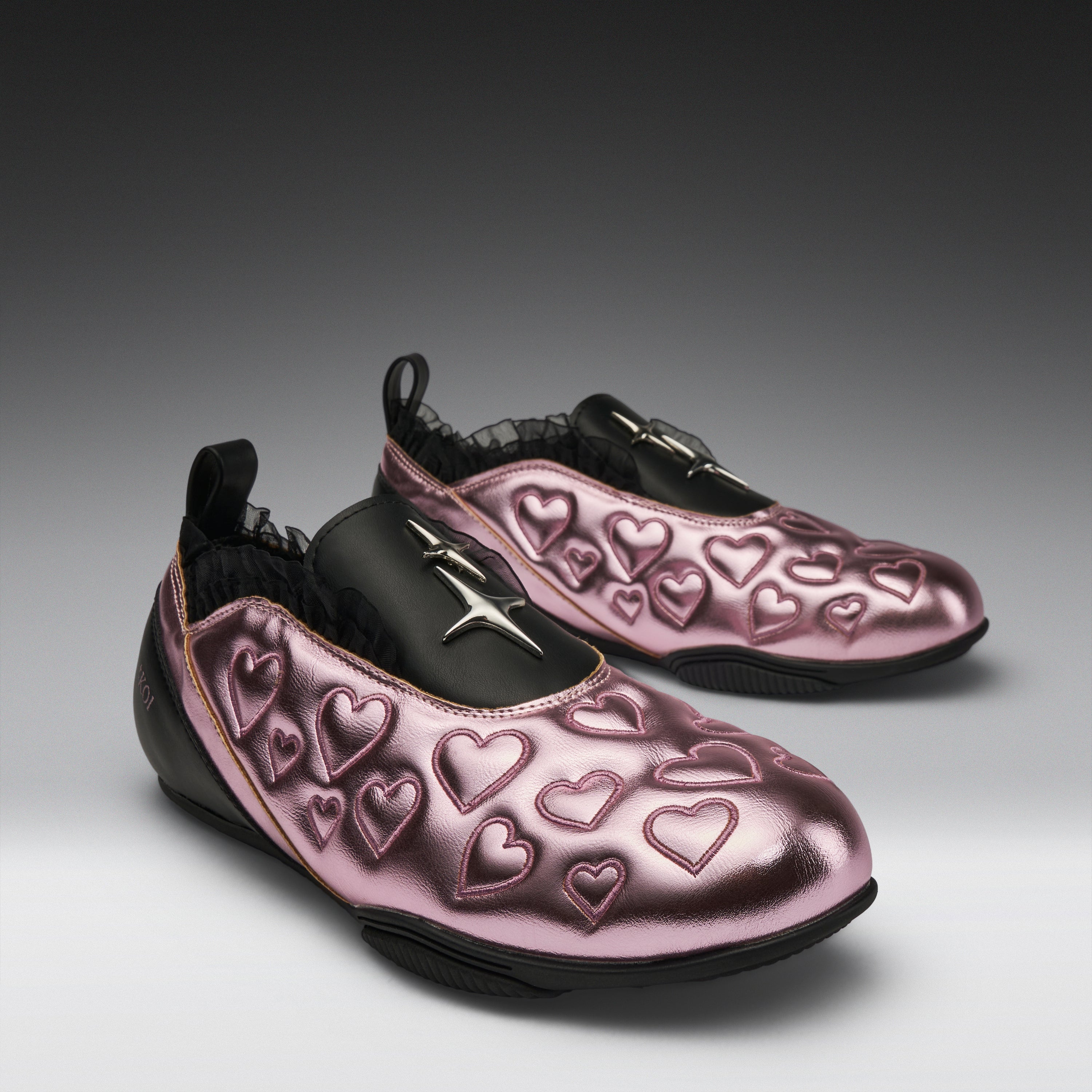 KOI Heartbreaker Sporty Slip On Shoes- Pink
