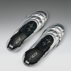 KOI Heartbreaker Sporty Slip On Shoes- Silver