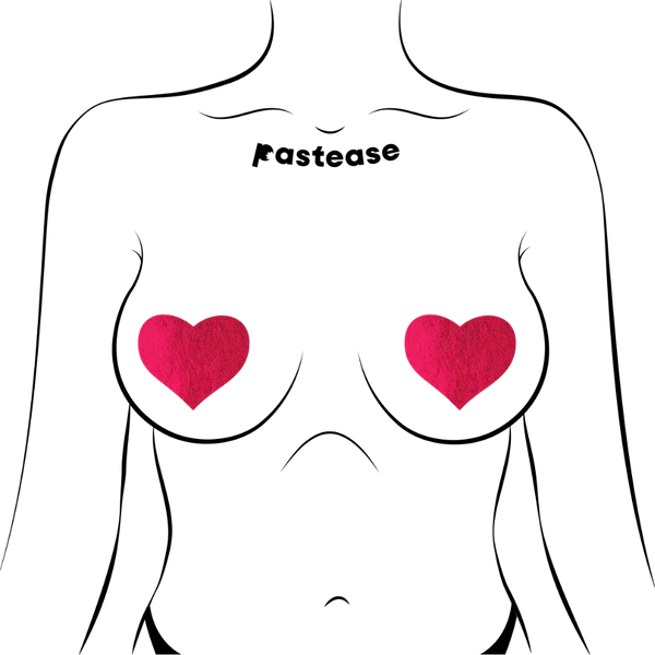 Liquid Red Heart Nipple Pasties