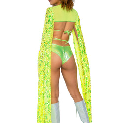 Sequin Drop Sleeve Shrug