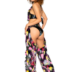 Faux Fur/Vinyl Star Chaps