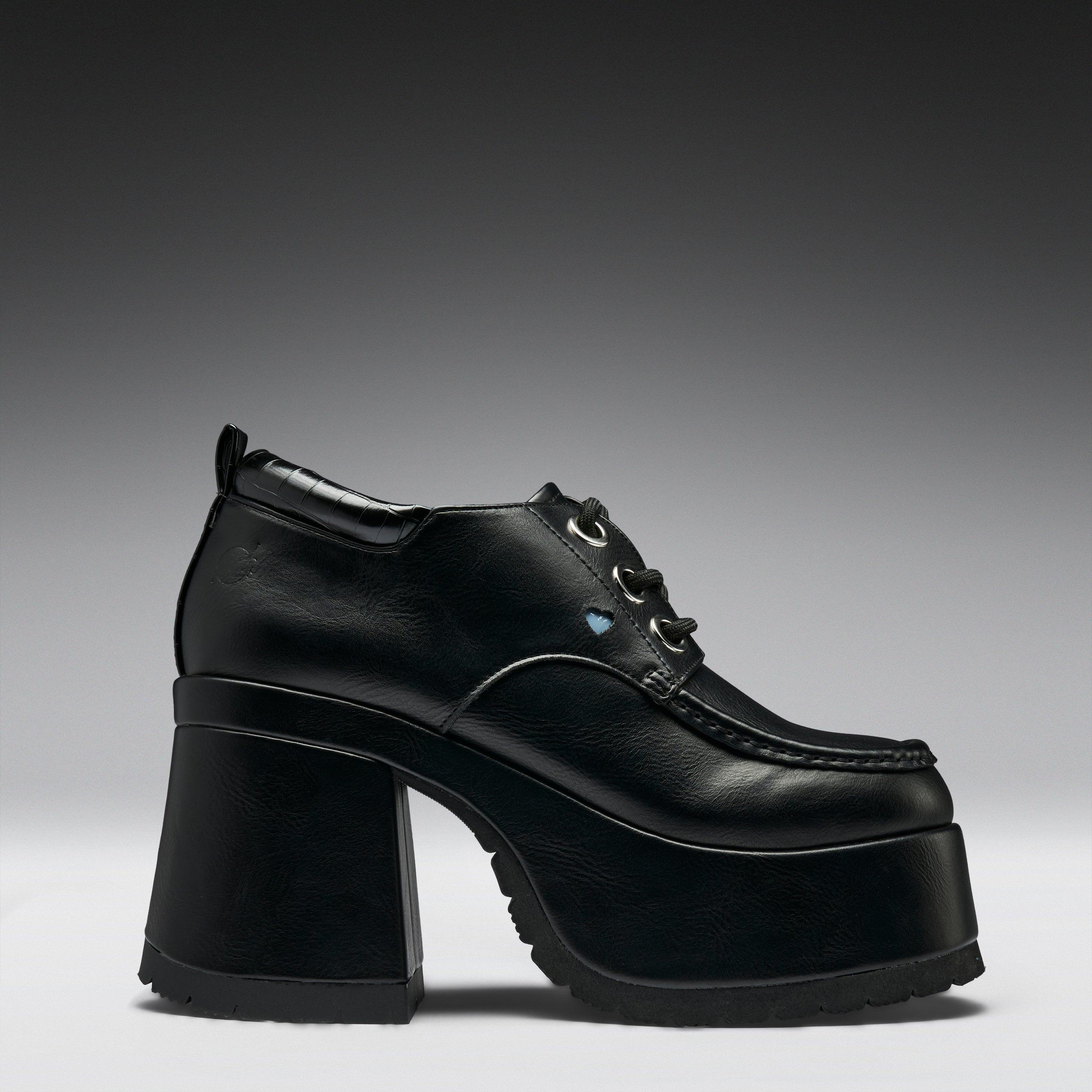 KOI Kinetic Chunky Heeled Shoes-Black-Clearance