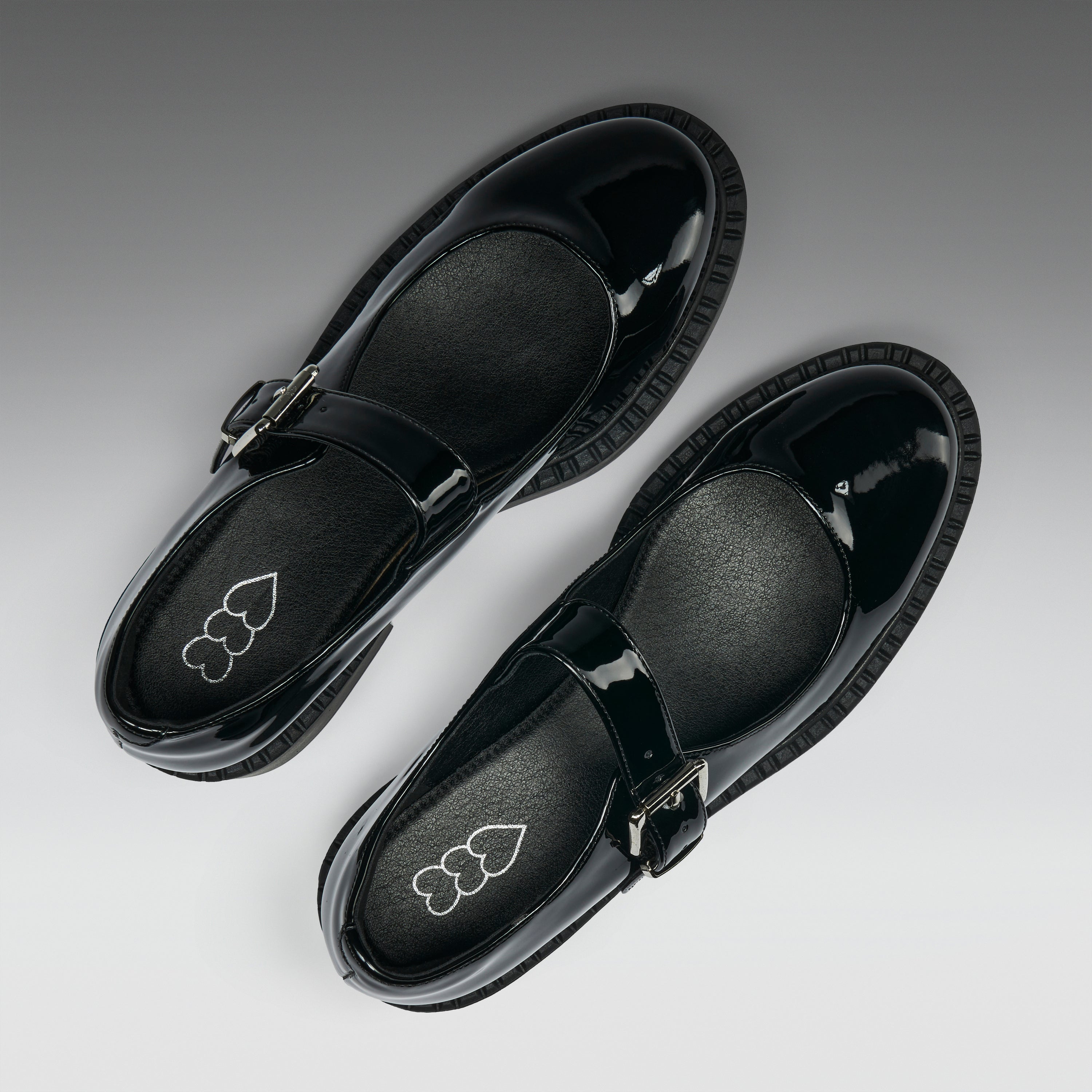 KOI Kishi Tale Black Patent Flat Mary Jane Shoes-Clearance
