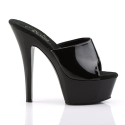 Pleaser Kiss-201 Slide-Black-Size 12-Clearance