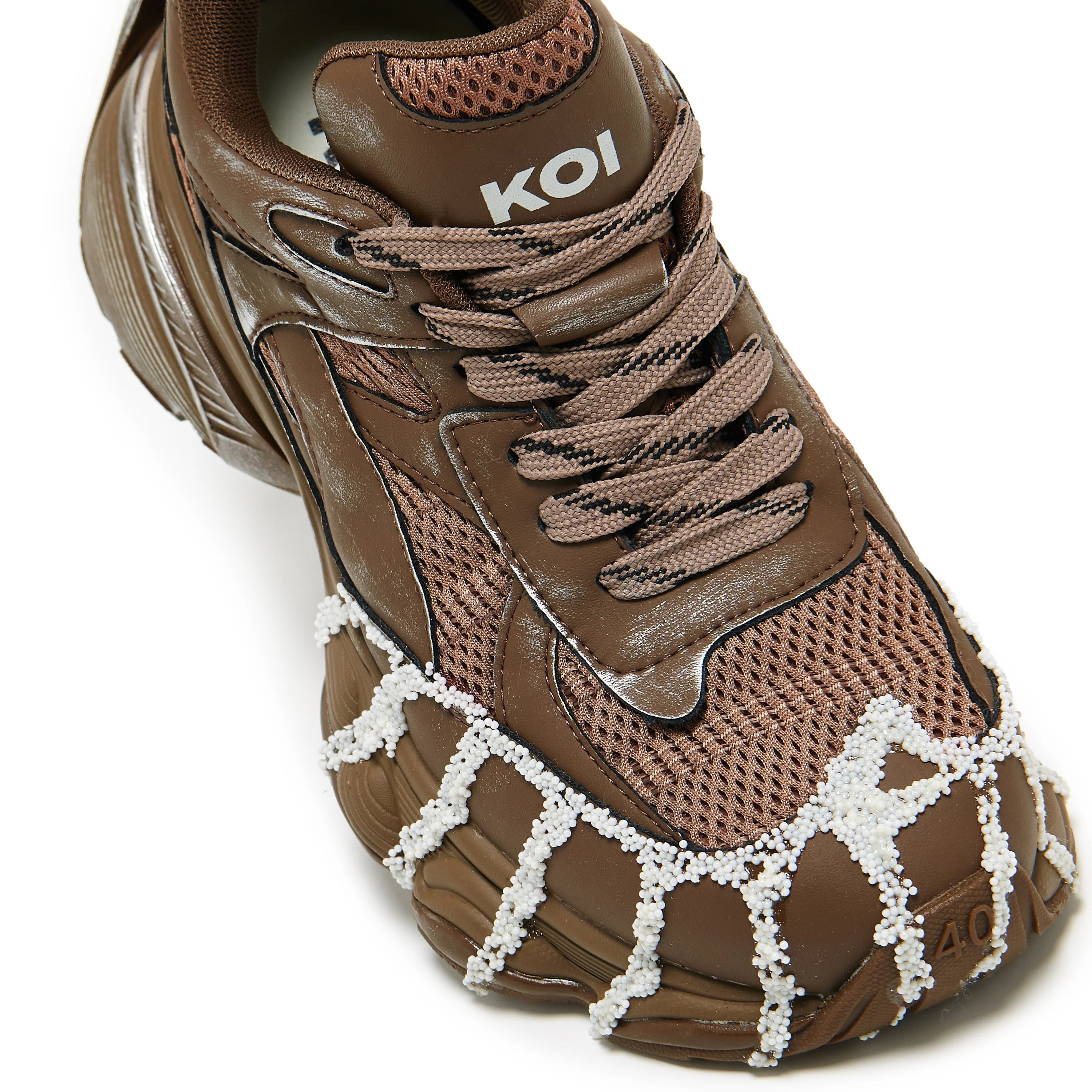 KOI Forest Lines Mega Chunky Trainers- Brown