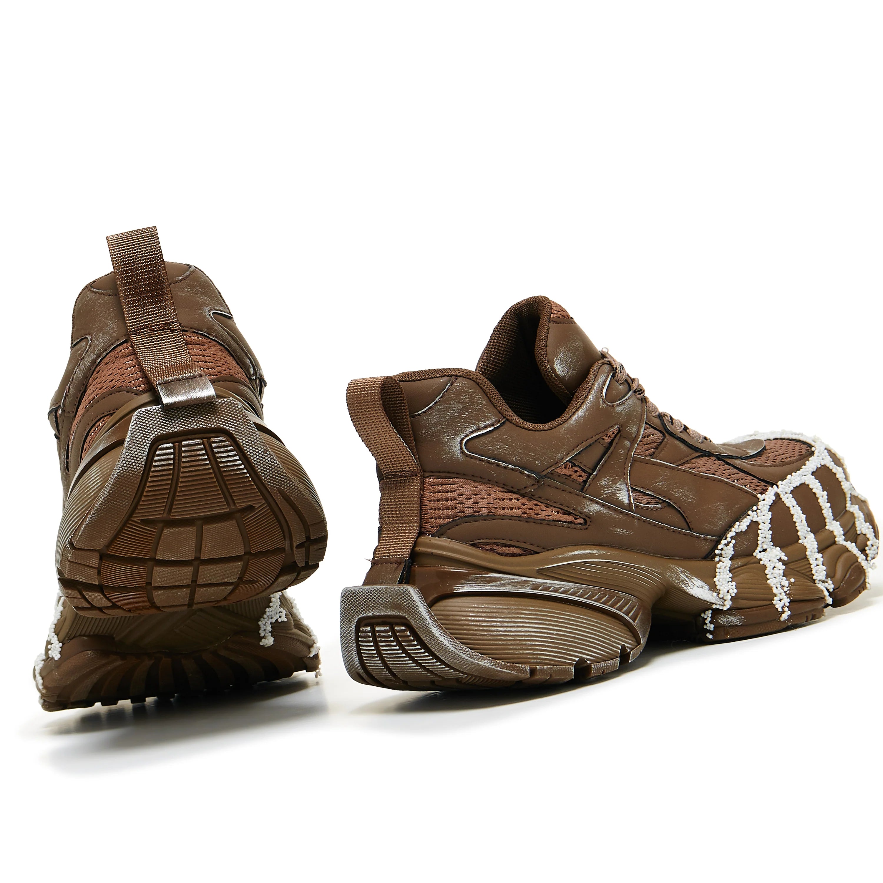 KOI Forest Lines Mega Chunky Trainers- Brown