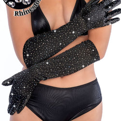 Rhinestone Gloves
