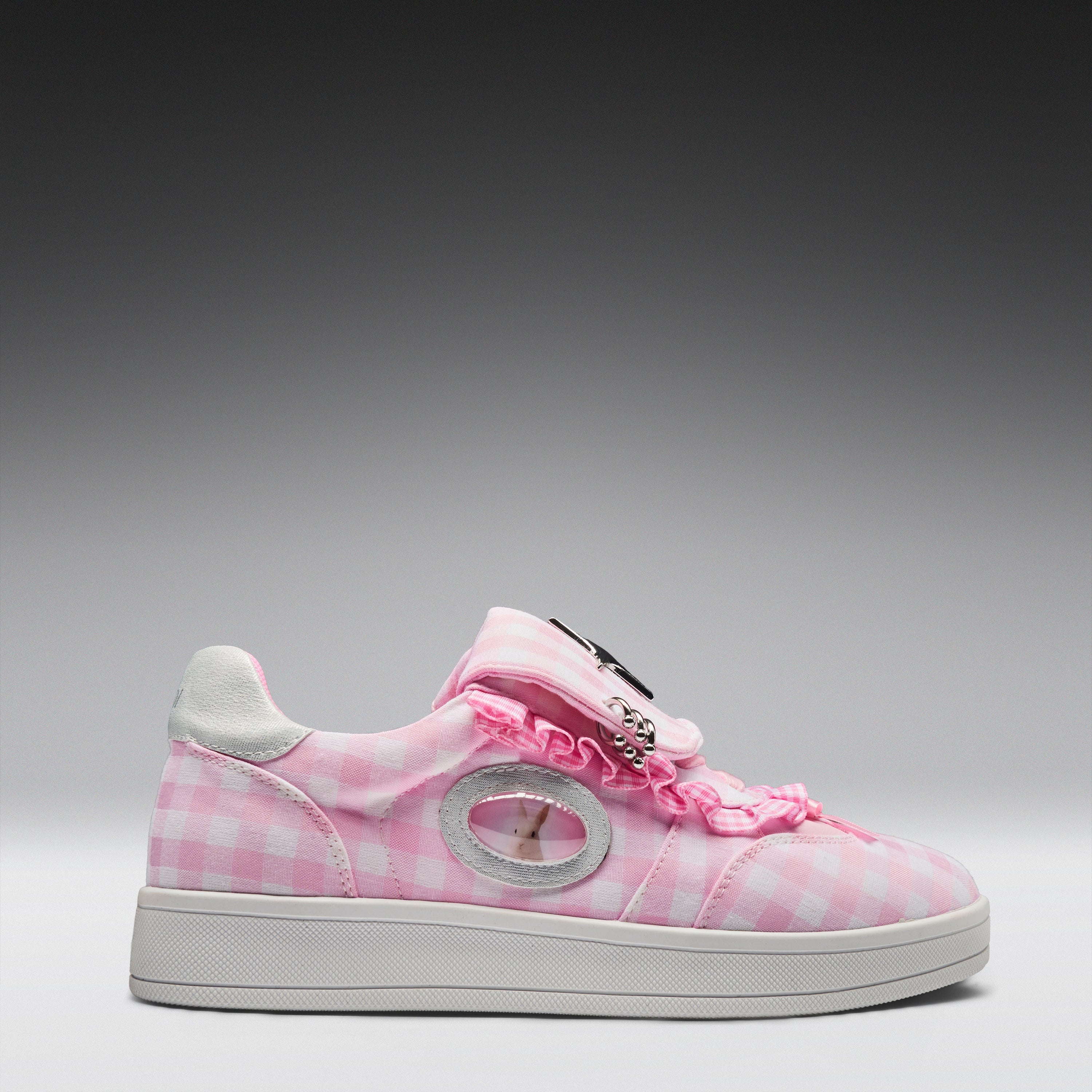 KOI Magic Rabbit Gingham Flat Shoes - Pink