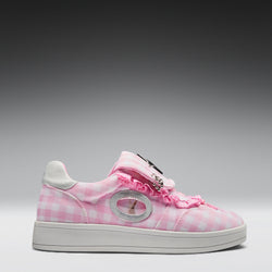 KOI Magic Rabbit Gingham Flat Shoes - Pink