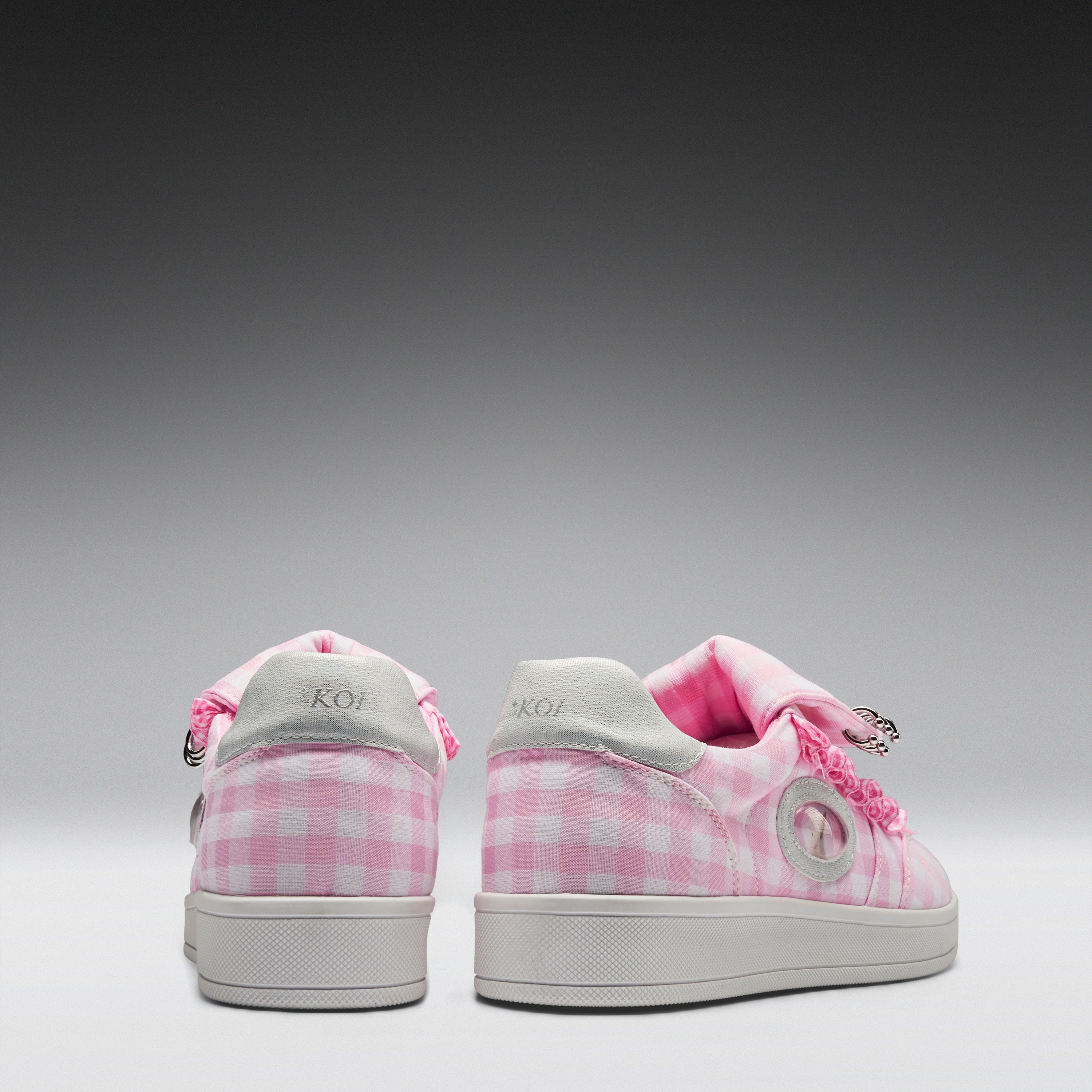 KOI Magic Rabbit Gingham Flat Shoes - Pink