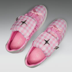 KOI Magic Rabbit Gingham Flat Shoes - Pink