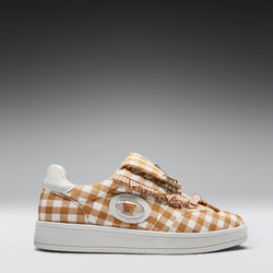 KOI Magic Teddy Bear Gingham Flat Shoes - Brown