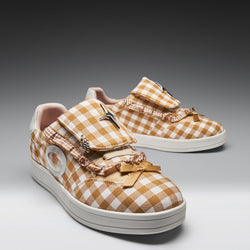 KOI Magic Teddy Bear Gingham Flat Shoes - Brown