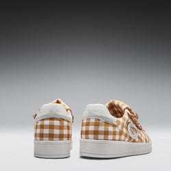 KOI Magic Teddy Bear Gingham Flat Shoes - Brown
