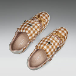 KOI Magic Teddy Bear Gingham Flat Shoes - Brown