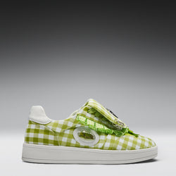 KOI Magic Turtles Gingham Flat Shoes - Green