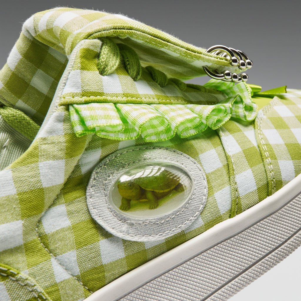 KOI Magic Turtles Gingham Flat Shoes - Green