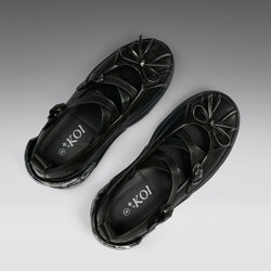 KOI Metamorphosis Distressed Mary Janes- Charcoal