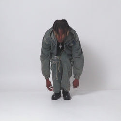 Fateless Men's Stacked Biker Boots - Vintage Black-Black-Size 12-Clearance