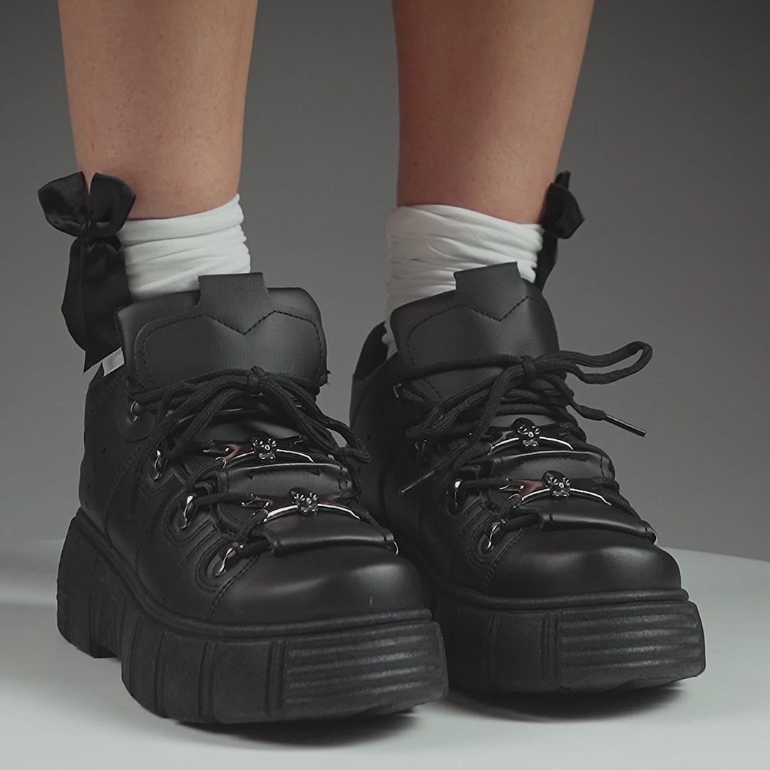KOI Rimo Core Chunky Black Trainers-Clearance