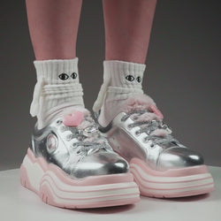 KOI Girlie Pop Chunky Trainers- Silver
