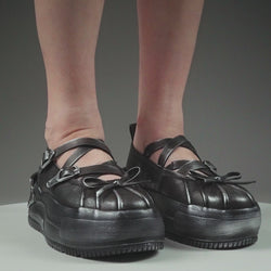 KOI Metamorphosis Distressed Mary Janes- Charcoal