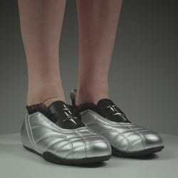 KOI Heartbreaker Sporty Slip On Shoes- Silver