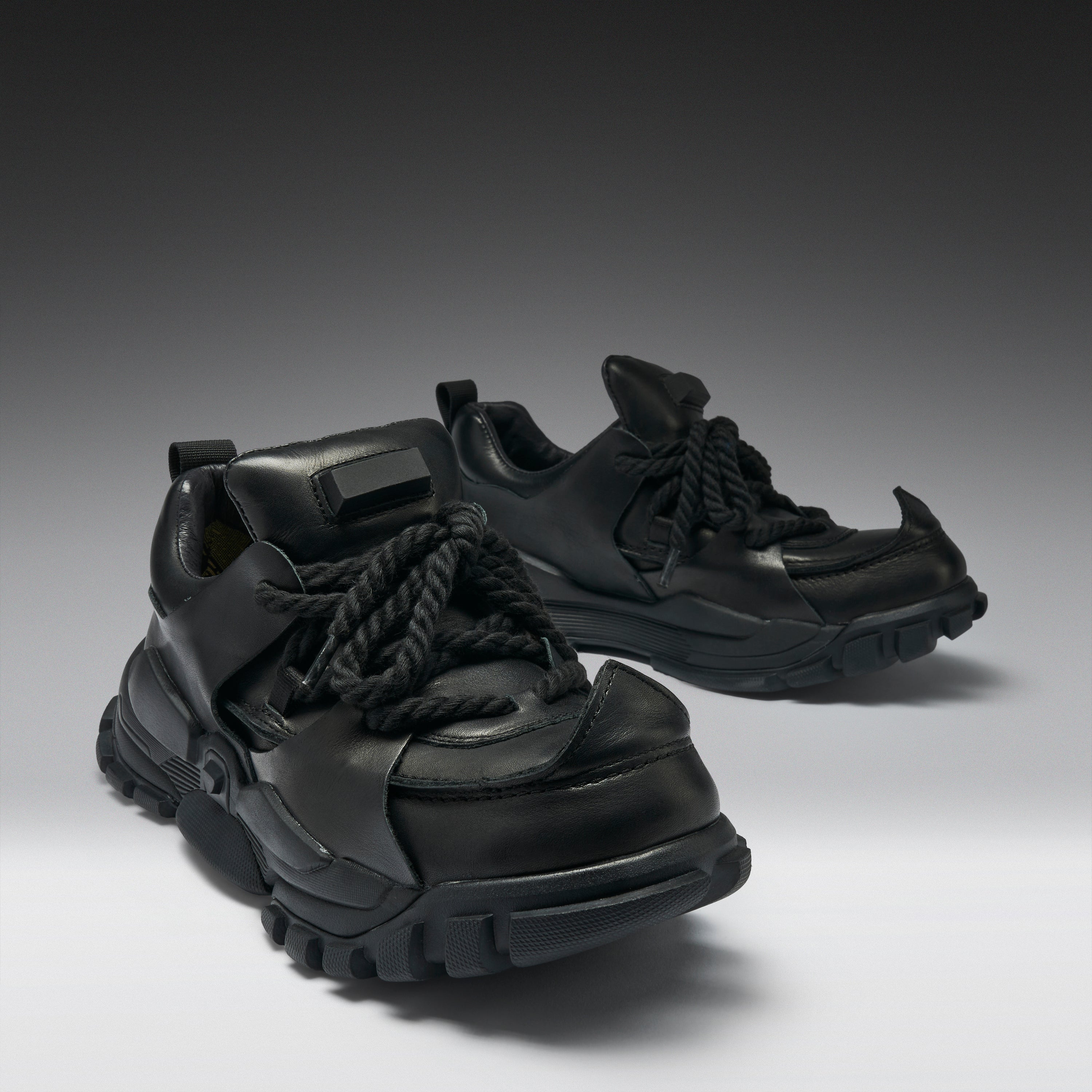 KOI Serpentbone Full Grain Leather Men's Utility Shoes - Shadow