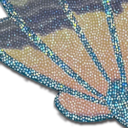 Mermaid Shells Pasties in Opalescent Seafoam Blue Seashell Nipple Covers