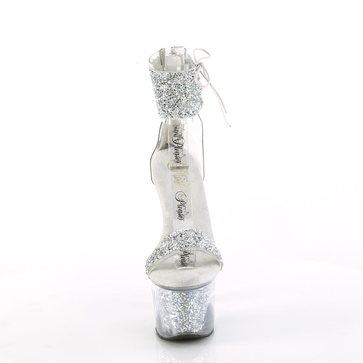 Pleaser Sky-327RSI-Silver/Silver-Size 10-Clearance